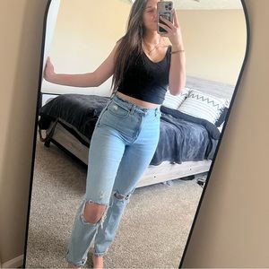 Abercrombie & Fitch Curve love Ultra High Rise 90s Straight Jean